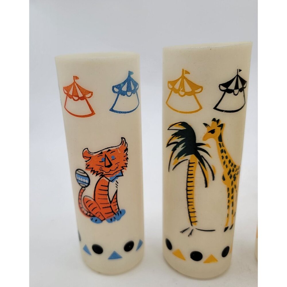 Vintage Mid-Century Modern Circus Themed Tumblers Set Of 6 - Picture 2 of 16